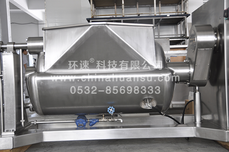 可傾斜式物料攪拌鍋，一鍵觸屏操作